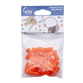 Image for Key Systems Tamper Proof Rings Color Coding Tags, Orange, Package Of 50 from HD Supply