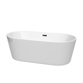 Image for Wyndham Collection Carissa 67" Bathtub Matte Black Drain And Overflow Trim from HD Supply