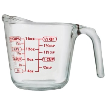 Image for Anchor Brand 2 Cup Glass Measuring Cup, 4 Per Case from HD Supply