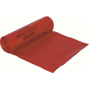 Berry Global 38 X 58" 60 Gal. 1.25 Mil Size Red Biohazard Bag, Case Of 100