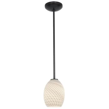 Image for Access Lighting Brandy Firebird Led Pendant 28023-3r-Orb/whtfb Oil Rubbed Bronze from HD Supply