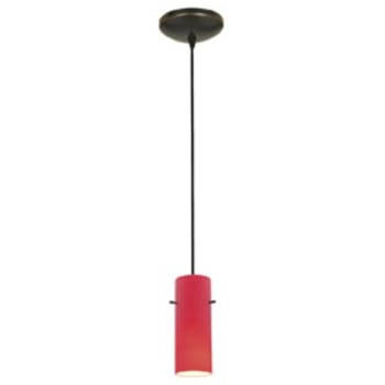 Image for Access Lighting Cylinder Pendant 28030-1c-Orb/red Oil Rubbed Bronze Finish from HD Supply