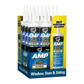 Dap Amp Modified 9 Oz. White Polymer Window, Door And Siding Sealant, Case Of 12