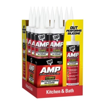 Image for Dap Amp Modified Polymer 9 Oz. White Kitchen And Bath Sealant, Case Of 12 from HD Supply