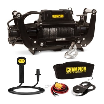 Image for Champion Power Equipment 12,000 lb. Truck/SUV Rope Winch Kit with Speed Mount from HD Supply