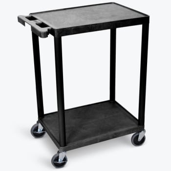 Image for Luxor 18" X 24" 2-Flat Shelf Utility Cart In Black from HD Supply