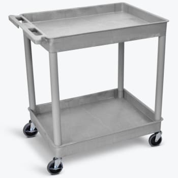 Image for Luxor 24" X 32" 2-Tub Shelf Utility Cart In Gray from HD Supply