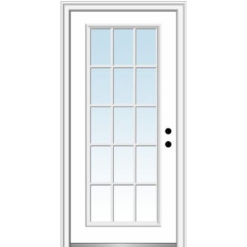 Image for Mmi Door 15 Lite 34" X 80" Rh-In Clear On 4-9/16" Finger-Jointed Primed Frame from HD Supply