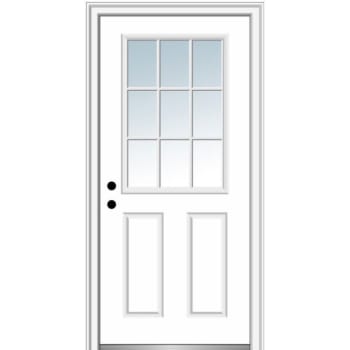 Image for Mmi Door 9 Lite 36" X 80" Rh-In Clear On 4-9/16" Finger-Jointed Primed Frame from HD Supply