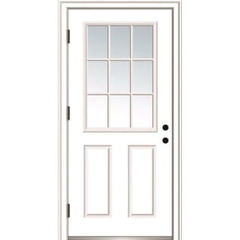 Mmi Door 9 Lite 36" X 80" Rh-Out Clear On 6-9/16" Primed Composite Frame