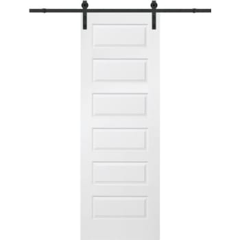 Image for Mmi Door Primed Rockport 30" X 96" Kit With Black Barn Door Hardware from HD Supply
