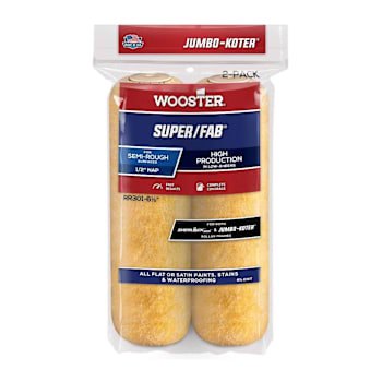 Wooster® Jumbo-Koter™ Super/Fab® 6-1/2" Mini Paint Rollers, Package Of 2