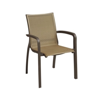 Image for Grosfillex Sunset Stacking Armchair (Cognac/fusion Bronze) (4-Case) from HD Supply