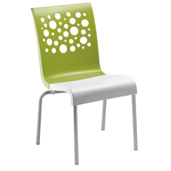 Image for Grosfillex Tempo Chair In Fern Green / White, Case Of 4 from HD Supply