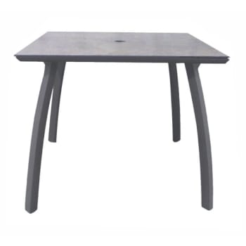 Image for Grosfillex Sunset 36" Square Table in Granite / Volcanic Black from HD Supply