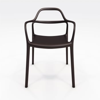 Kfi Express Yourself Indoor/outdoor Solid Polypropylene Chair In Black