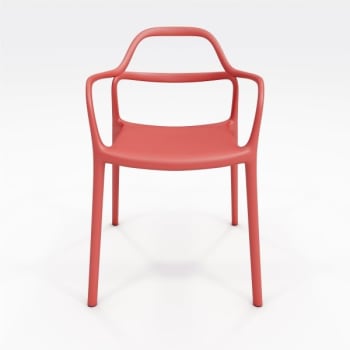 Kfi Express Yourself Indoor/outdoor Solid Polypropylene Chair In Poppy