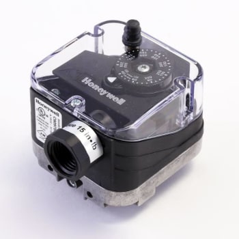 Image for Honeywell Gas Pressure Switch, Break On Rise, Manual Reset, 1/4 Npt, 40-200" Wc from HD Supply