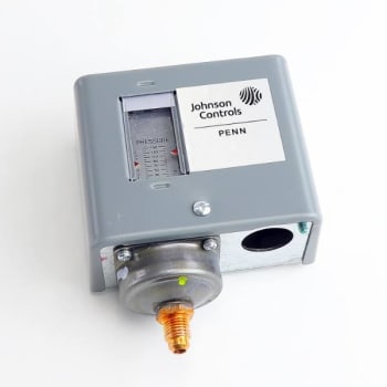 Image for Johnson Controls High Pressure Control, Spst, Open On Low, 1/4" Flare, 0-150 Psi from HD Supply