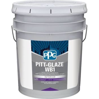 Ppg Architectural Finishes Pitt-Glaze® Epoxy Eggshell Paint, White, 5 Gallon