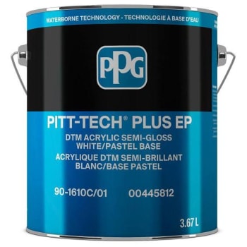 Ppg Architectural Finishes Pitt-Tech® Plus Acrylic Semi-Gloss Paint, White