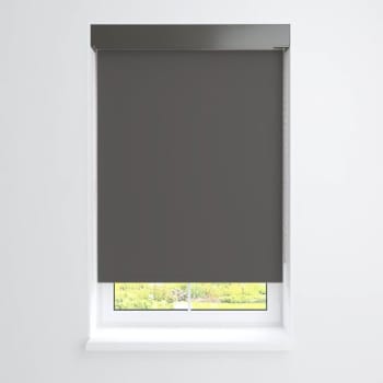 Image for Threadwell Manual Roller Shade For Windows 48"-60"W X 84"H Blackout Grey from HD Supply