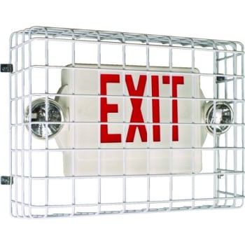Safety Technology Large Exit Sign Damage-Stopper Steel Wire Guard