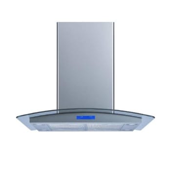 Image for Winflo 36" Convertible Stainless Steel Glass Island Range Hood from HD Supply