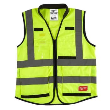 Image for Milwaukee Performance High Visibility Safety Vest, 15 Pockets, Yellow, 2xl/3xl from HD Supply