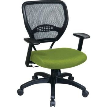 Space Seating Airgrid Back Manager Chair With Green Mesh Seat