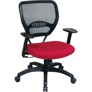 Space Seating Airgrid Back Manager Chair With Red Mesh Seat