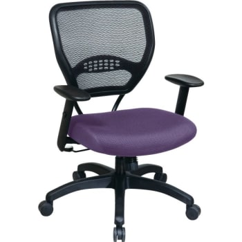 Space Seating Airgrid Back Manager Chair With Mesh Seat Purple