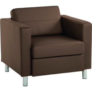 Image for Worksmart Pacific Arm Chair In Java With Chrome Finish Legs from HD Supply