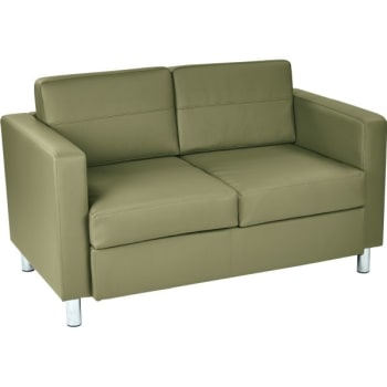 Image for Worksmart Sage Pacific Loveseat With Chrome Finish Legs from HD Supply