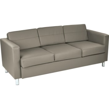 Worksmart Pacific Sofa In Stratus With Chrome Finish Legs