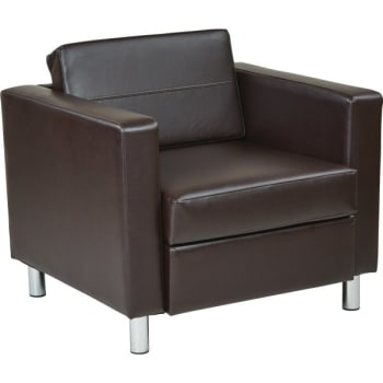 Image for Worksmart Espresso Faux Leather Easycare Espresso Faux Leather Armchair from HD Supply