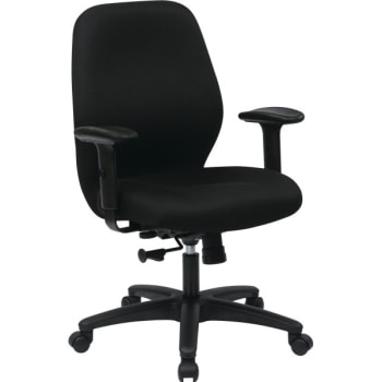 Worksmart Mid Back 2 To 1 Synchro Tilt Ergonomic Chair With 2-Way Adjustable