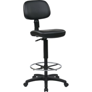 Worksmart Economical Vinyl Drafting Chair And Adjustable Footring