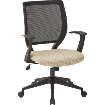 Worksmart Woven Mesh Task Chair In Luna With Dual Wheel Carpet Casters