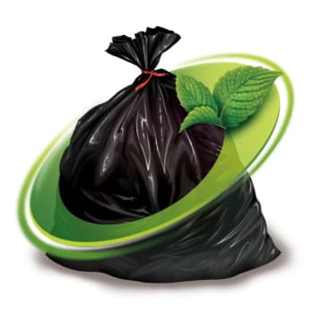 Mint-X 60 Gal. 38 X 58" 1.7 Mil Black Rodent Repellent Trash Bags, Case Of 100