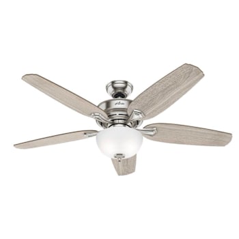 Image for Hunter Channing 54 In. Lrd Indoor Easy Install Brushed Nickel Ceiling Fan from HD Supply