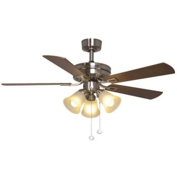 Image for Hampton Bay Sinclair 44 In. Indoor Ceiling Fan With Light Kit, Brushed Nickel from HD Supply