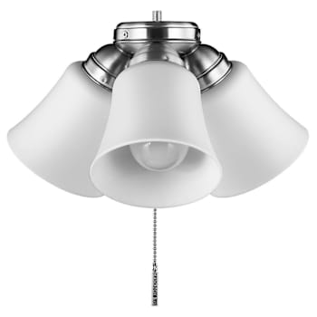 Image for Hampton Bay Williamson 3-Light Br. Nickel Ceiling Fan Shades Led With Light Kit from HD Supply
