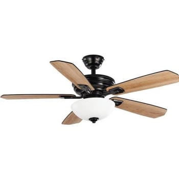 Image for Hampton Bay Wellston Ii 44 In. Led Matte Black Ceiling Fan With Light Kit from HD Supply