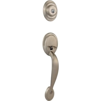 Kwikset Dakota Satin Nickel Keyed Entry Handleset With Smartkey Security