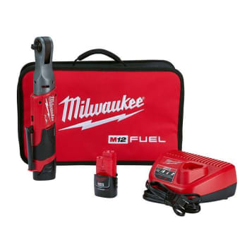 Image for Milwaukee M12 Fuel 12v Lithium-Ion Brushless Cordless 3/8 In. Ratchet Kit from HD Supply