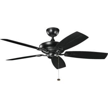 Image for Kichler® Canfield 52 in 5-Blade Ceiling Fan w/ Pull Chain (Black) from HD Supply
