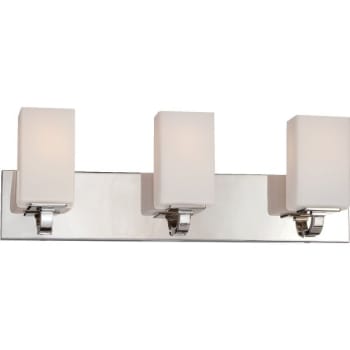 Image for NUVO Lighting® Vista A19 23.38 in 3-Light Vanity Light Fixture (Polished Nickel) from HD Supply