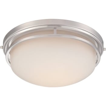 Image for Cordelia Lighting® 13-1/4" Round LED w/ 21W, Frosted Glass Diffsuer in Satin Platinum Detail from HD Supply