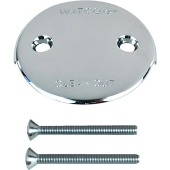 Image for Watco Two-Hole Tub Overflow Plate With Screws, Chrome from HD Supply